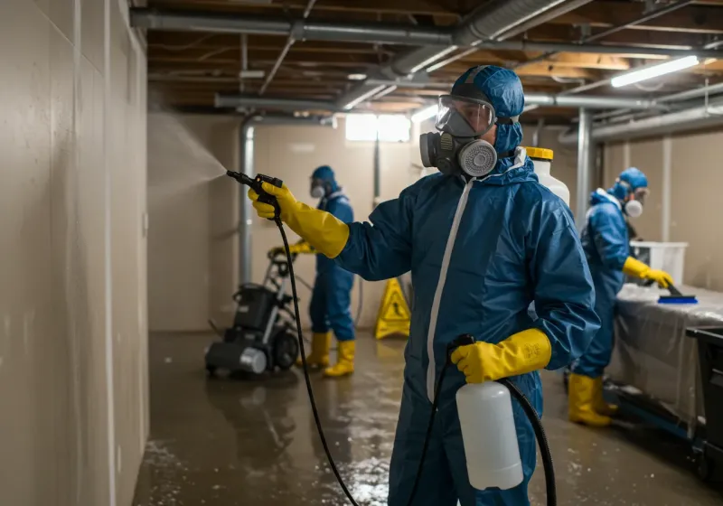 Basement Sanitization and Antimicrobial Treatment process in Saint Joseph County, MI