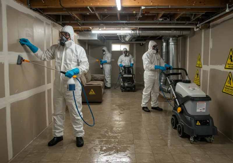Basement Moisture Removal and Structural Drying process in Saint Joseph County, MI